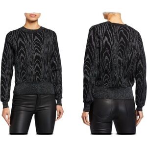 ALC Jesper Metallic Animal-Print Sweater
